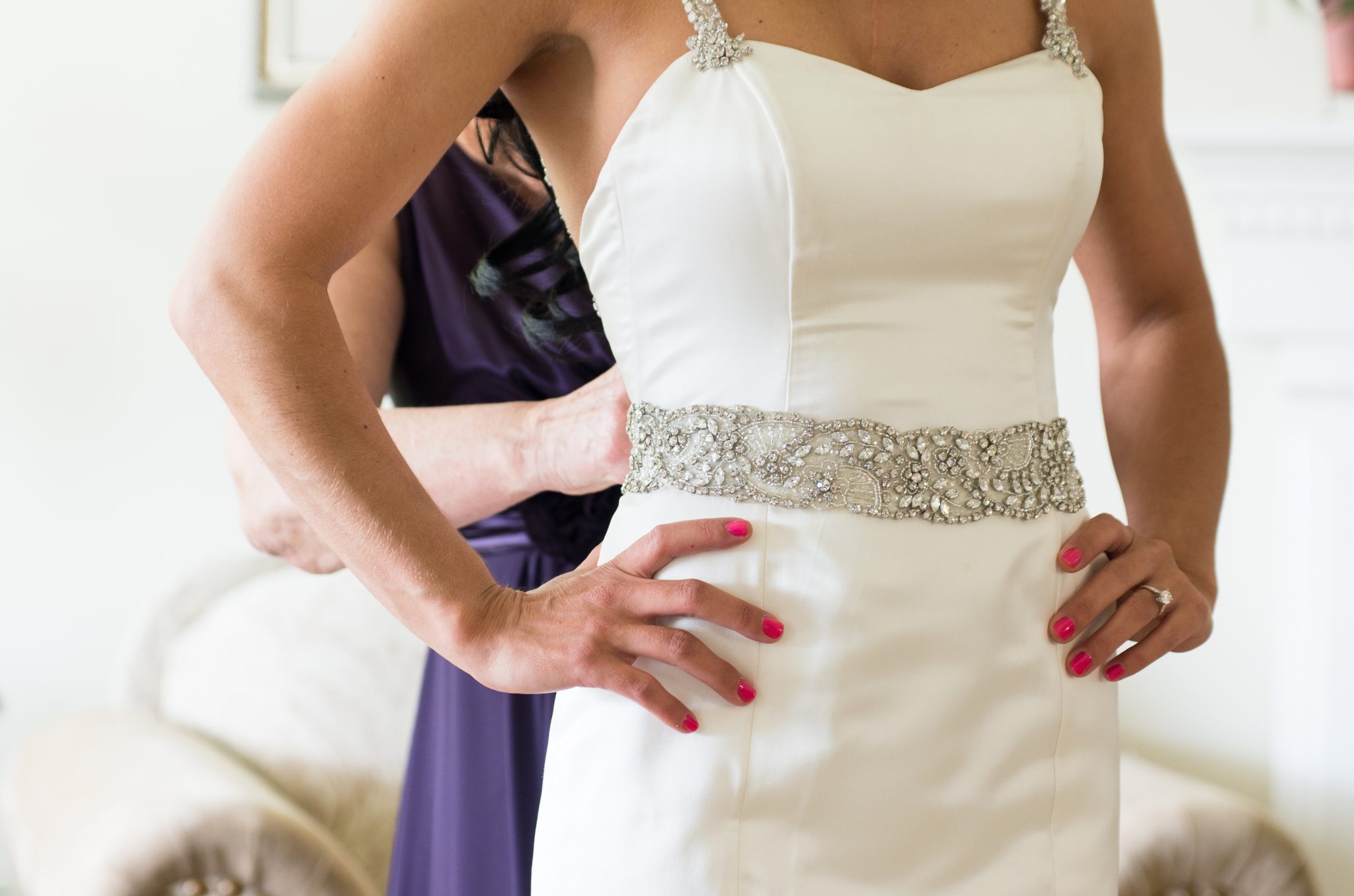 Bride getting ready