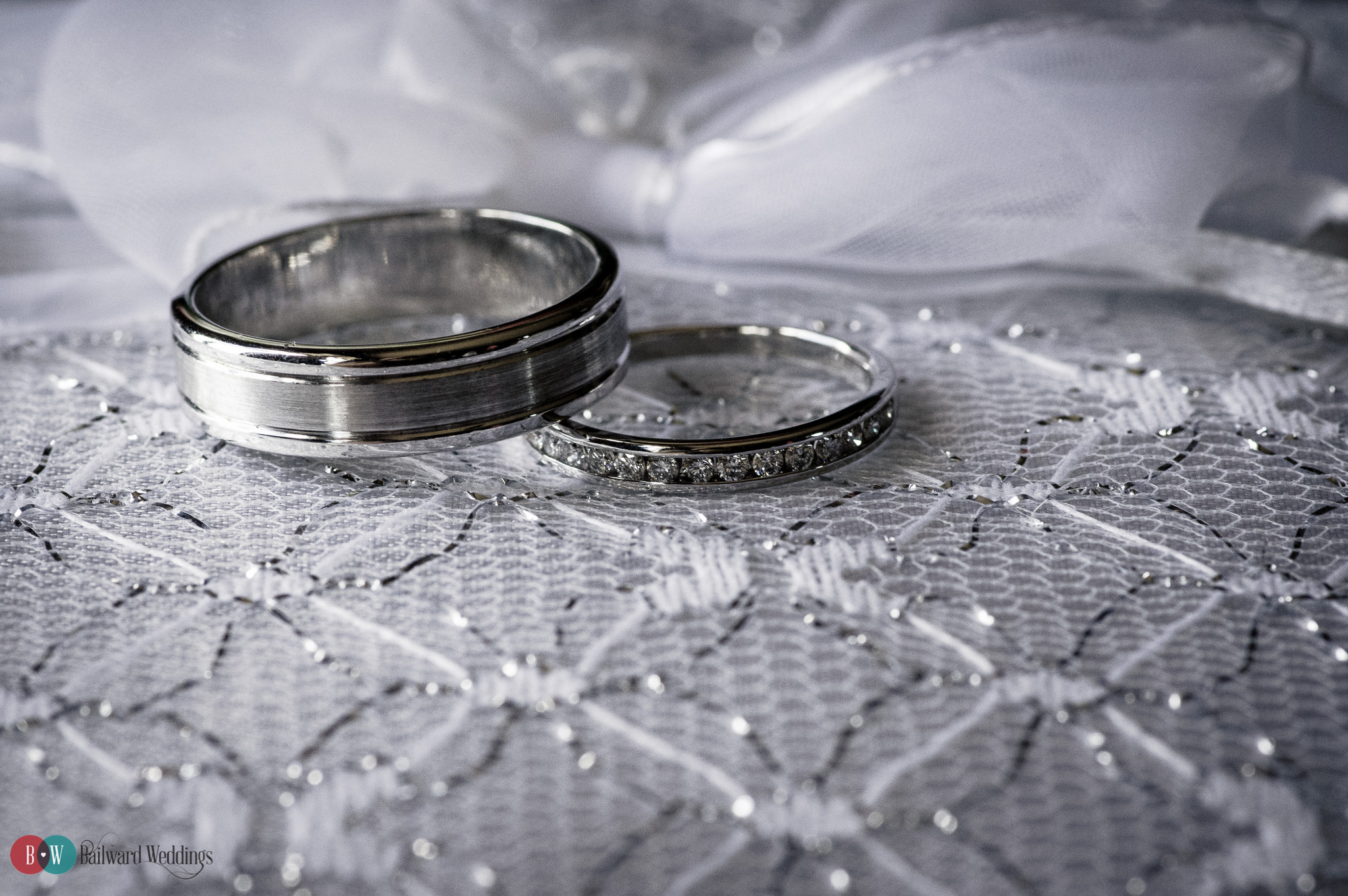 Wedding ring close up on pillow at Harrison Hot Springs