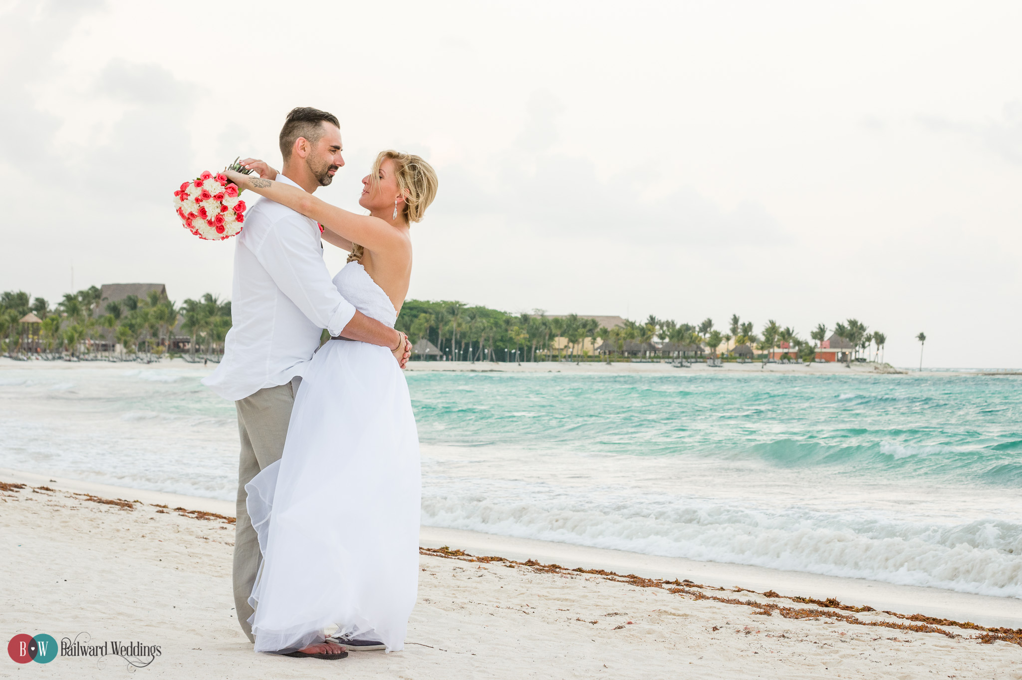 Tammy and Jason Destination Wedding in Barcelo Maya Beach Resort Mexico